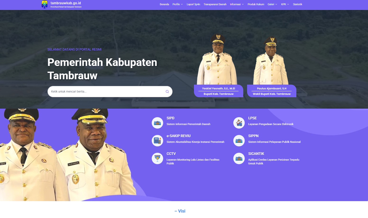 Website Utama Tambrauw